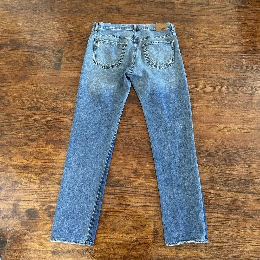 Lucky Brand Legend Vintage Straight Jeans Two Tone White Oak Cone Denim Sz 6